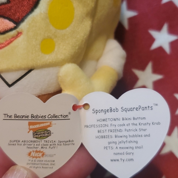 SpongeBob and Patrick Ty beanie babies - Picture 5 of 6